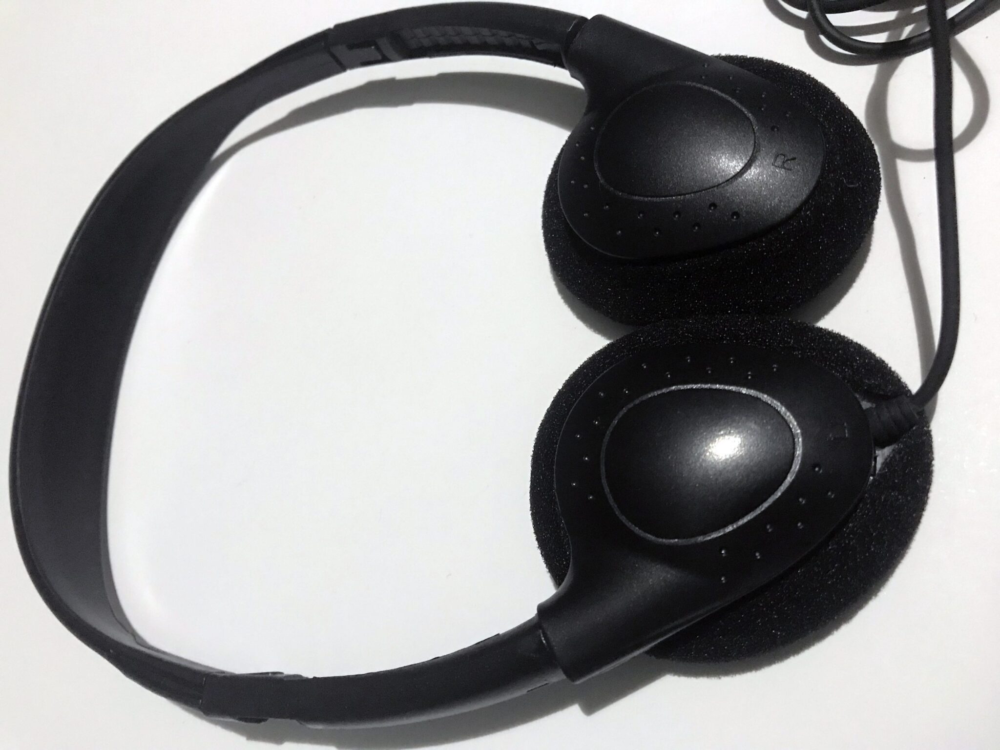 OverTheHead Headphones Black 4′ Cable (Great for Student Labels