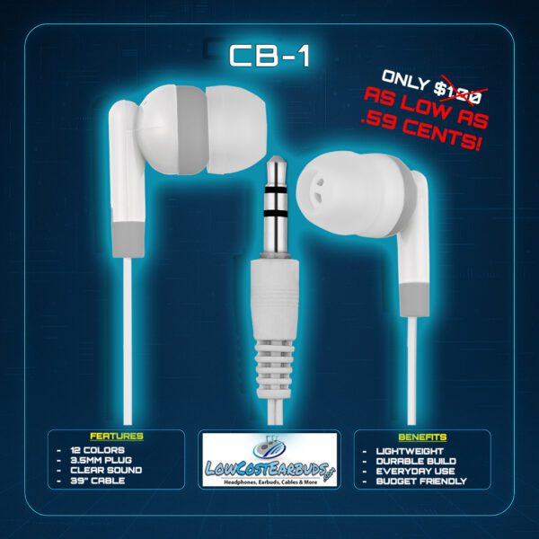 Stereo Earbuds - 12 Colors Available - Create Your Own Package - Image 14