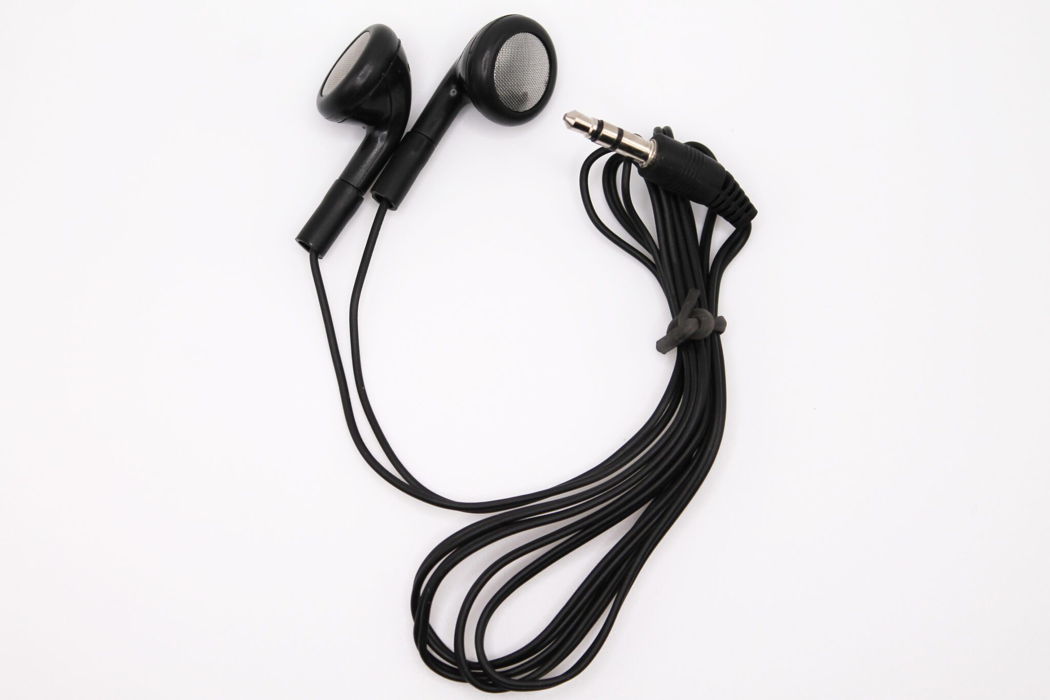 BLACK Stereo In-Ear Earbuds w/ 3.5mm plug (no mic) - Low Cost Earbuds