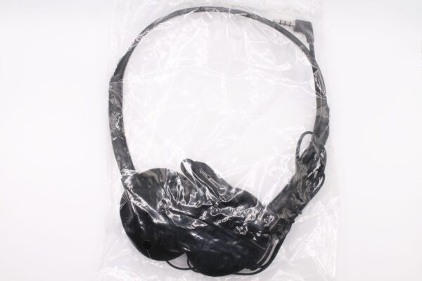 Black Foldable Over the Head Headphones with In-Line Microphone - Image 4