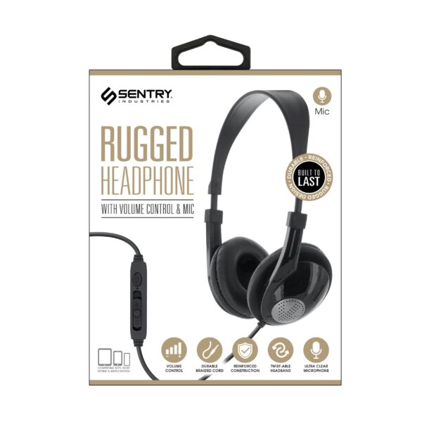 Sentry "Rugged" Headset Headphones (with Microphone) - HS261 - Image 2